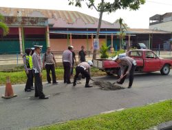 Peduli dengan Keselamatan Pengemudi, Ini yang Dilakukan Personil Sat Lantas Polres Madina
