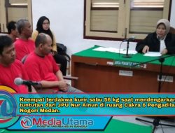 Beri Efek Jerah, Jaksa Kejari Medan Tuntut Mati Empat Terdakwa Kurir 56 Kg Sabu