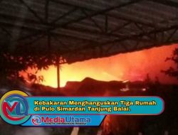 Diduga Korseleting Listrik, 3 Rumah di Tanjung Balai Hangus Terbakar