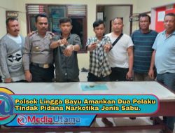Tak Butuh Waktu Lama, Polsek Lingga Bayu Amankan Dua Bandar Sabu