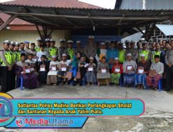 Satlantas Polres Madina Berikan Perlengkapan Sholat dan Santunan Kepada Anak Yatim Piatu