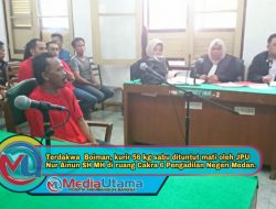 Tertunda Karena Sakit, Boiman Kurir 56 Kg Sabu Dituntut Hukuman Mati 