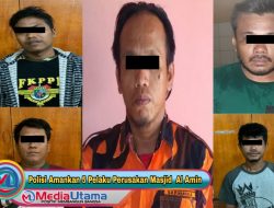 Polisi Amankan 5 Pelaku Perusakan Masjid  Al Amin di Jalan Tegal Sari Mandala II