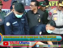 Polda Sumut Musnahkan 85 Kg Sabu dan 10.775 Butir Ekstasi di Lapangan Benteng