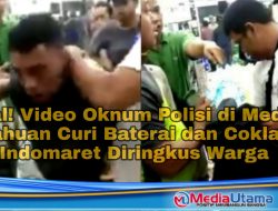 Viral! Video: Oknum Polisi di Medan Ketahuan Curi Baterai dan Coklat di Indomaret
