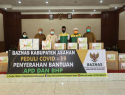 Peduli Covid-19 BAZNAZ Asahan Serahkan Bantuan APD dan BHP Kepada GTPP Covid-19 Kabupaten Asahan