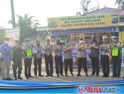 Kapolres Madina Cek Personil yang Bertugas Di Pos Pam dan Mako Polsek Wilayah Pantai Barat