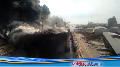 12 Pekerja Terluka dalam Kebakaran Kapal Tanker di Belawan