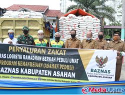 Bupati Asahan H. Surya BSc Serahkan Zakat Dari Baznaz Kab. Asahan