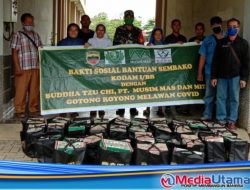 Kegiatan Penyerahan Bantuan Sembako dari Kodam I/BB Kepada Warga Simpang Selayang