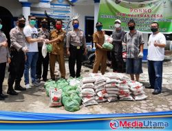 Polsek Percut Sei Tuan Bersama Yayasan Welas Asih Manggala Bagikan Sembako kepada Warga 