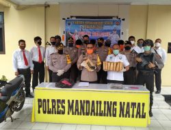 Ungkap Kasus Narkoba Jenis Ganja dan Sabu, Kapolres Madina Gelar Press Release 