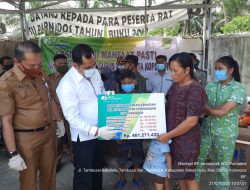 BP Jamsostek Pasir Pangaraian Serahkan Santunan Kematian Rp461 Juta Kepada Ahli Waris