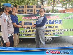 Polsek Pantai Cermin Polres Sergai Imbau Peserta Acara BALASA Patuhi Protokol Kesehatan