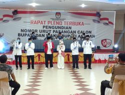 KPU Asahan Gelar Rapat Pleno Pengundian Nomor Urut Paslon