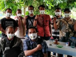 Ditengah New Normal, Ketua PWI Asahan Bagi Masker Kepada Wartawan Jelang Konferensi ke-VIII