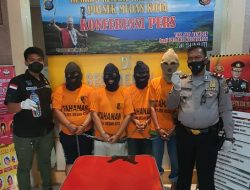 Polsek Medan Kota Gagalkan Pesta Sabu, 4 Pemuda Diringkus