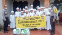 Polsek Sunggal Jumat Barokah ke Madrasah Tahfidz Al Quran Daarul Imam As-Salam