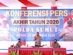Konferensi Pers Akhir Tahun, Kapolda Sumut Paparkan Kinerja dan Pencapaian Jajaran Sepanjang Tahun 2020