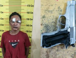 Todongkan Airsoft Gun Kepada Polisi, Pria Ini Diamankan Polsek Delitua 