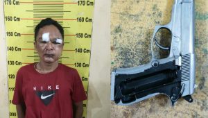 Todongkan Airsoft Gun Kepada Polisi, Pria Ini Diamankan Polsek Delitua 