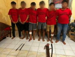 Lukai Korbannya Pakai Gergaji Pemotong Es dan Samurai, 6 Pelaku Begal Sadis Diringkus Polisi