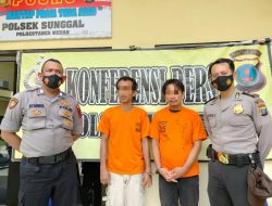 Polsek Sunggal Ringkus Dua Pecandu Narkoba Jenis Sabu