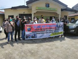 Sambut Hari Pers Nasional, Kapolrestabes Medan Bagi Masker Bersama Jurnalis Delitua