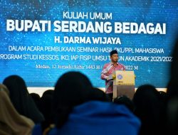SAMPAIKAN KULIAH UMUM, BUPATI SERGAI BERI MOTIVASI PADA MAHASISWA