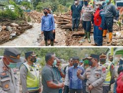 Kapolda Sumut Tinjau Bencana Longsor dan Banjir Bandang di  Lumbanjulu