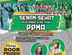 Ajak Masyarakat Hidup Sehat, di HUT nya ke 6 PPMA Gelar Senam Sehat