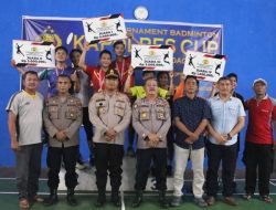 Pasangan Fajar Siddiq/M Khair Risky Juara 1 Turnamen Badminton Kapolres Cup Sergai 2022