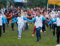 Meriahkan HKN ke 58, Ratusan Masyarakat Tebing Tinggi Ikuti Senam Germas