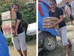 Darma Wijaya Angkat Langsung Bantuan yang Dibawanya ke Posko Pengungsi