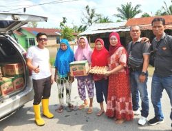 Tokoh Pemuda Bantu Korban Banjir Sei Rampah 200 Paket Sembako