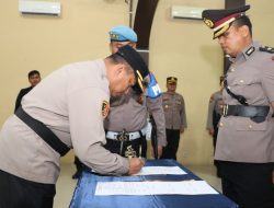 Jabatan Kabag Ops dan Kasat Lantas Polres Sergai Diserahterimakan
