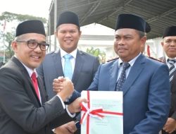 Pimpin Upacara Peringatan HUT Sergai ke 19, Bupati Apresiasi Kinerja Pegawai dan Perusahaan