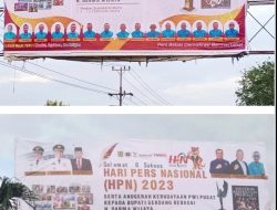 Sukseskan HPN 2023, Dua Baliho Raksasa PWI Sergai Mengudara