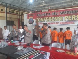 Polresta Deli Serdang  Tetapkan 5 Tersangka Kasus Tewasnya Seorang Pemuda Remaja Usai Bentrok