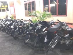 Personel Gabungan Polres Langkat Amankan 10 Unit Sepedamotor