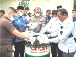 BB 28 Kg Sabu Dimusnahkan di Mapolres Sergai