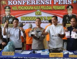 Polres Langkat Gelar Konferensi Pers Pengungkapan Sabu