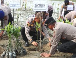 Rangkaian Kegiatan HUT Bhayangkara, Polres Sergai Tanam 10 Ribu Pohon Mangrove