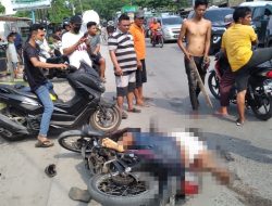 Pengendara Sepeda Motor Tewas Digilas Tangki di Medan Labuhan