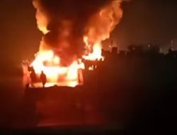 Sejumlah Kapal Ikan di Pelabuhan Perikanan Belawan Terbakar