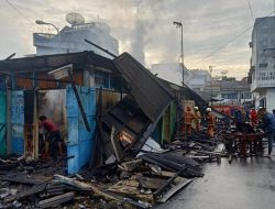 Kebakaran Hanguskan 13 Kios di Pajak Mini Tebing Tinggi