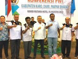Justianus Purba Terpilih Kembali Ketua PWI Karo, Dairi, Pakpak Bharat