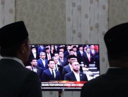 Wabup Sergai Bersama Forkopimda Saksikan Pidato Presiden RI Secara Virtual
