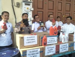 Polda Sumut Gerebek Ruko Tempat Perdagangan Oli Illegal