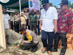 Polres Sergai Bantu Pembangunan Sumur Bor  Warga di Perbaungan